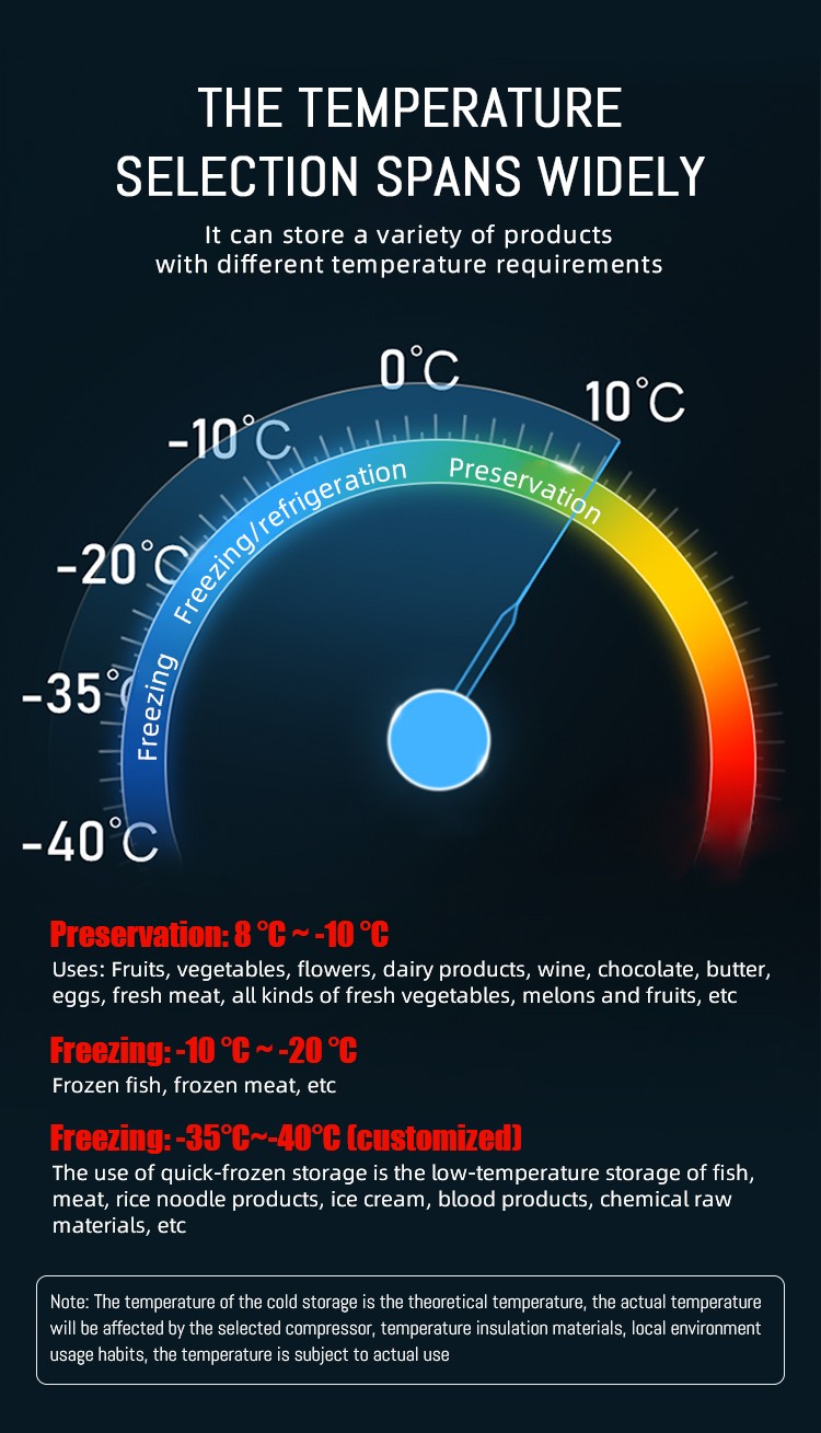 Cold room freezer cold storage room for Ice cube storage vegetables