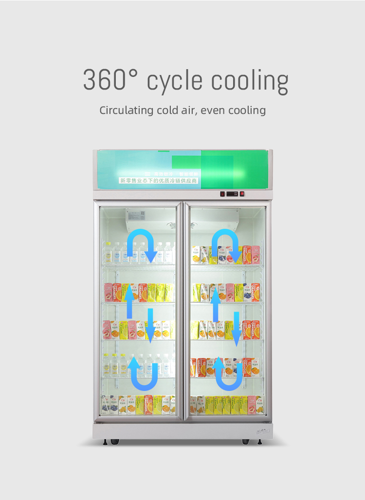 beverage refrigerator Glass door commercial beverage freezer flower display chiller refrigeration equipment