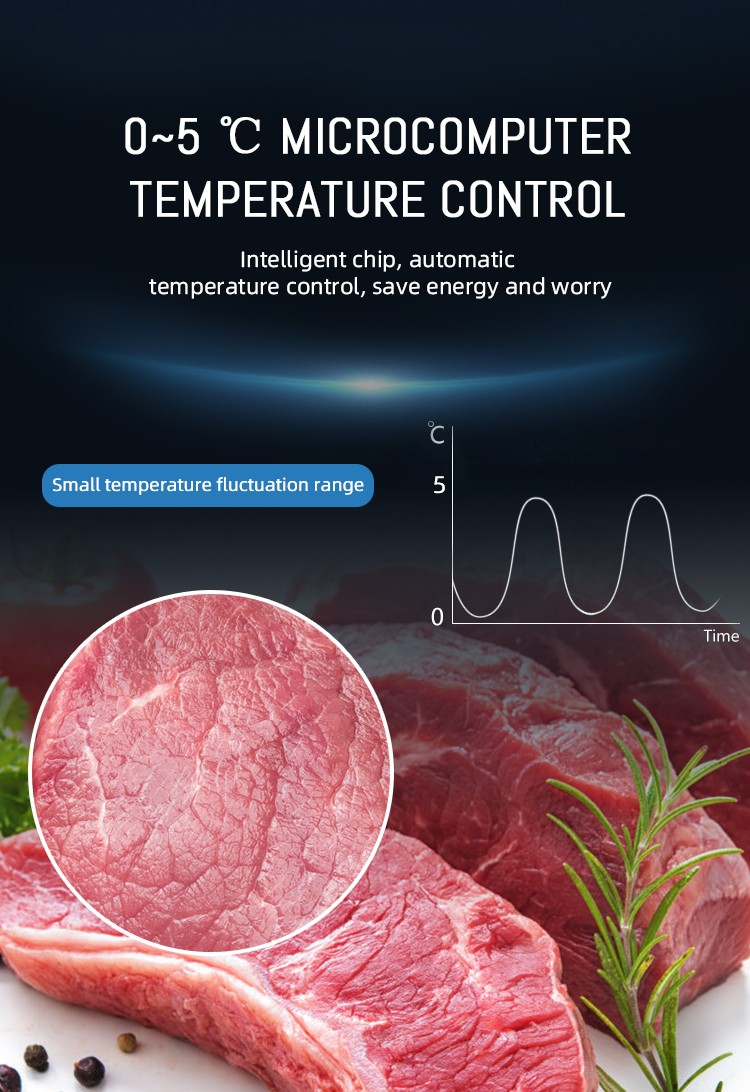 Commercial Supermarket Meat Display Refrigerator Open showcase