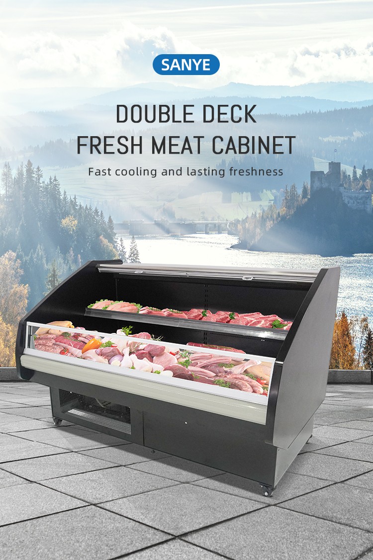 Supermarket Showcase Commercial Meat Double display counter Shop Equipment