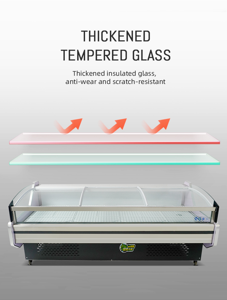 Commercial Open Counter Deli Fish Display Refrigerator