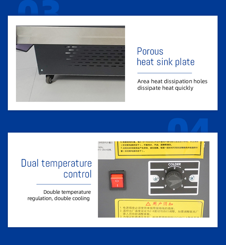 Commercial Open Counter Deli Fish Display Refrigerator