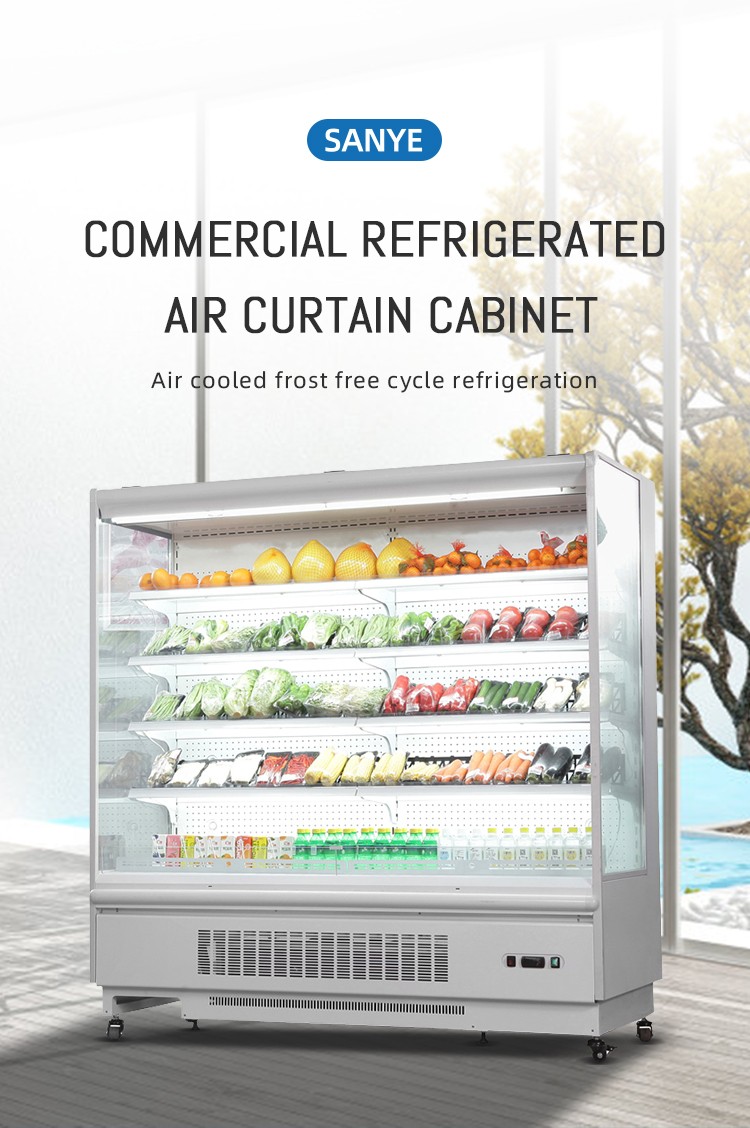 Manufacture Wholesale Supermarket Deluxe Split Vertical Refrigerating Display Cabinet