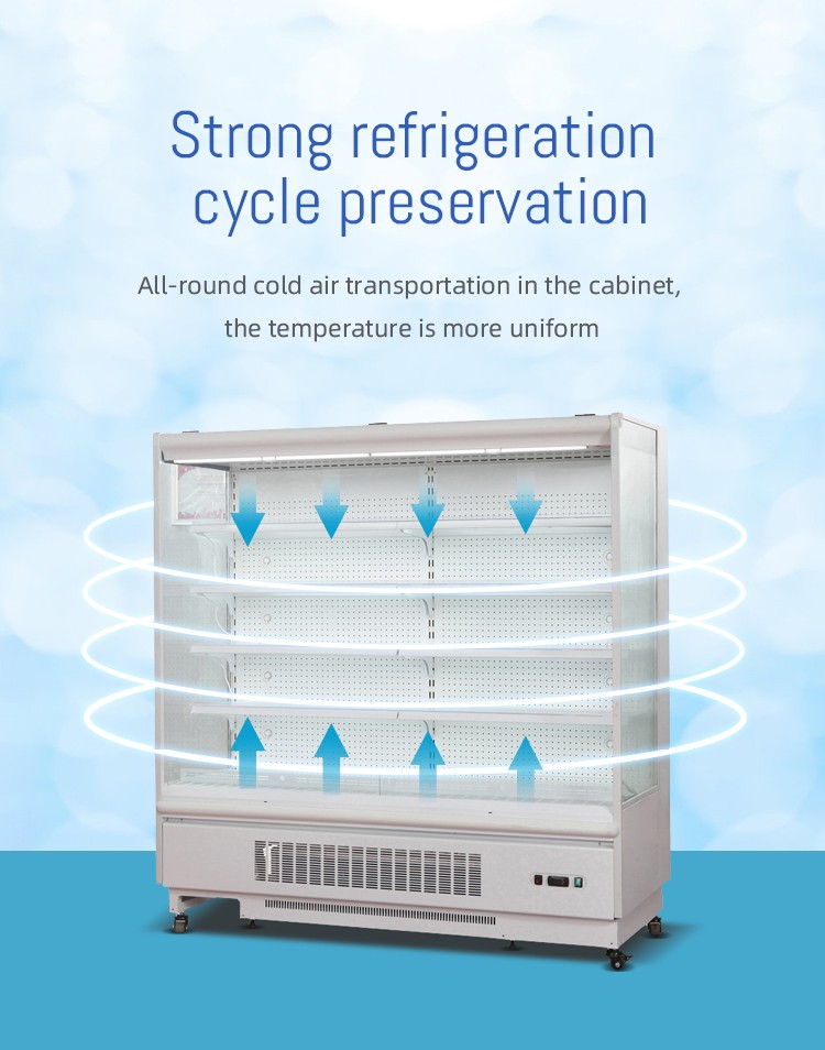 Manufacture Wholesale Supermarket Deluxe Split Vertical Refrigerating Display Cabinet