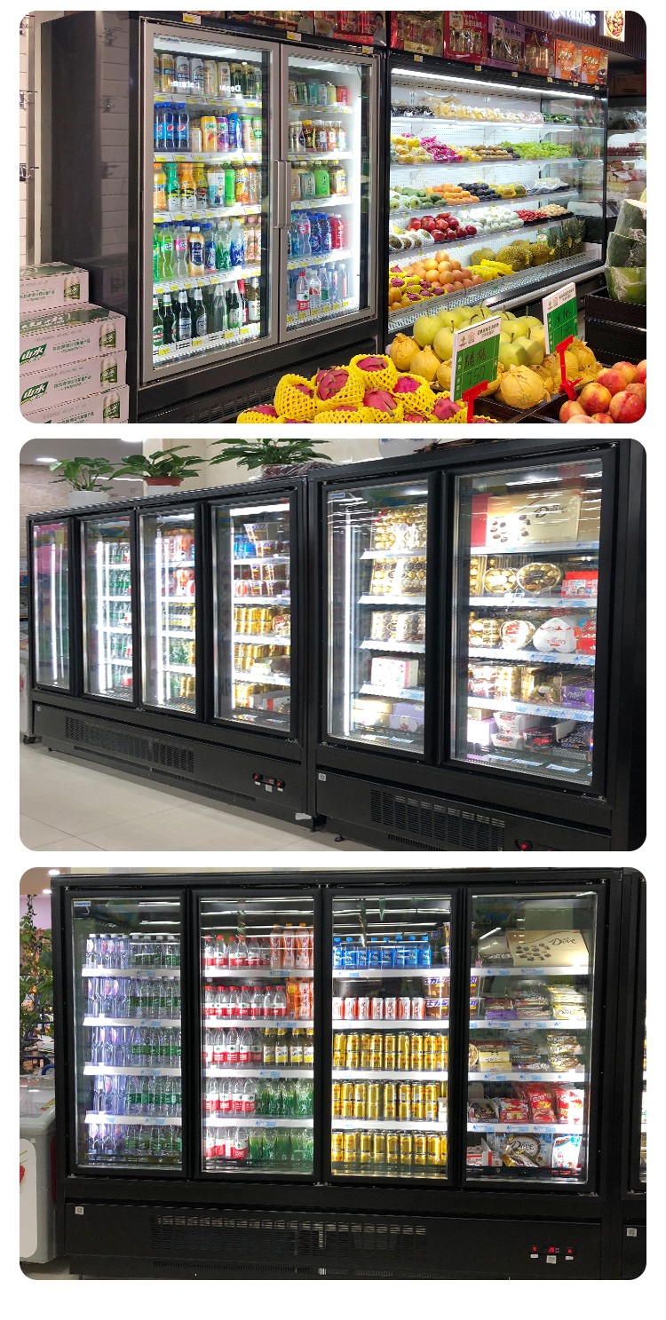 Sanye high quality Pepsi fridge 5 doors display freezer for grocery shops beverage refrigerators for supermarket