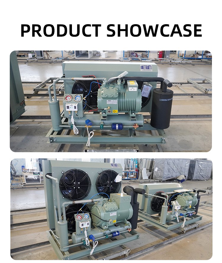 5 to 15HP Flat Type Condenser Piston Refrigeration Unit for Walk-in Cooler