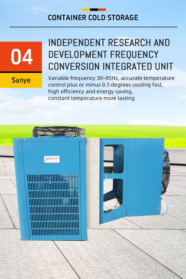 Plug-and-Play Container Cold Storage, Solar-Powered Mobile Cold Room, 20ft/40ft Freezer for Food/Meat/Vegetables