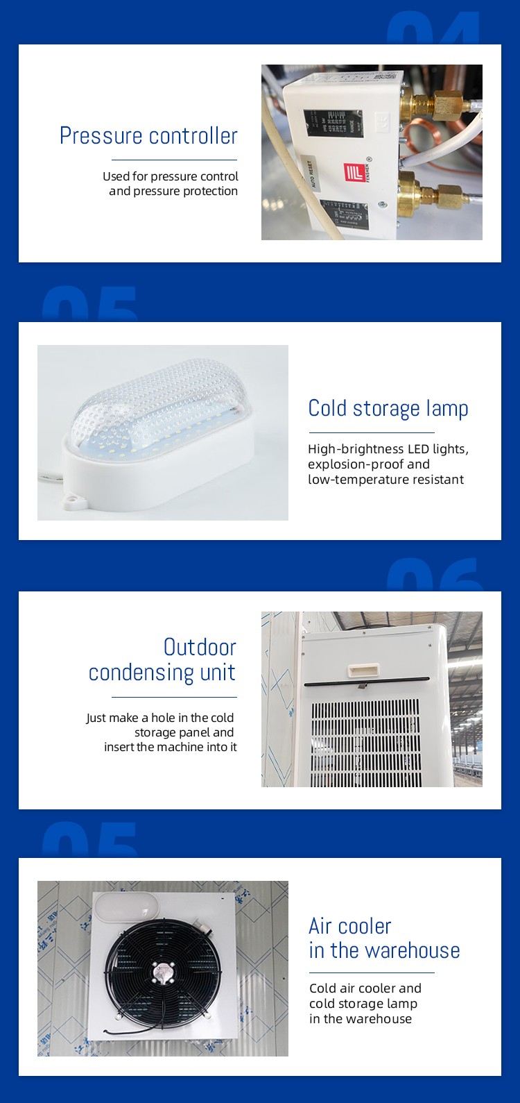 3HP Vegetable Cooler Refrigeration Unit Monoblock freezer refrigeration unit for cold room