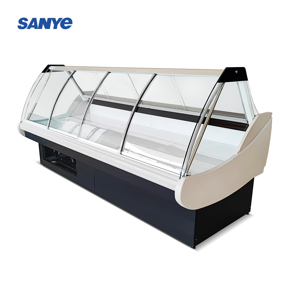 Auto defrosting cooler type deep fresh meat freezers single temperature butchery display fridges